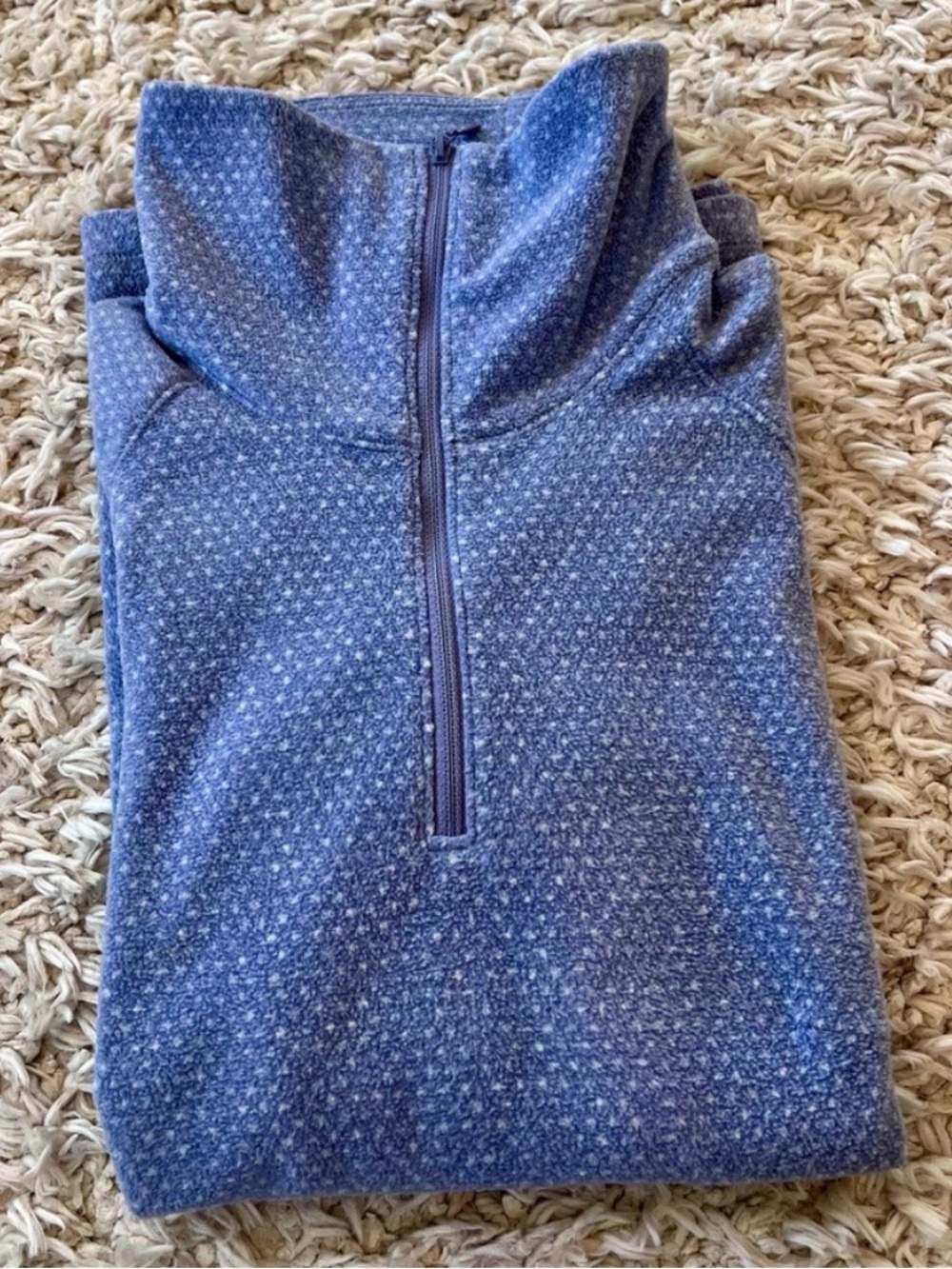 Columbia Blue Half-Zip Turtleneck Sweater